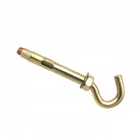 Sleeve Anchor Bolts hook Bolts Of Iron Material With Yellow Zinc Color