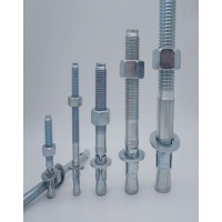 Hardware Fasteners Expansion Anchor Bolt Wedge Anchors Of 4.8 8.8 12.9 Grade With White Zinc Plated